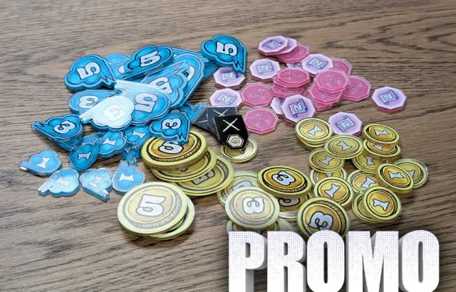 Capstone Games Falling Acrylic Pack Token Set Münzen