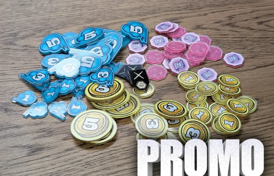 Capstone Games Falling Acrylic Pack Token Set Münzen