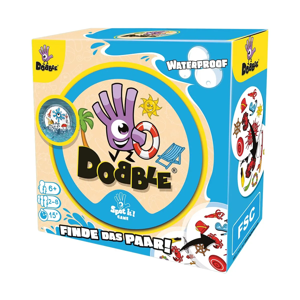 Dobble Waterproof Eco Kartenspiel wasserdicht