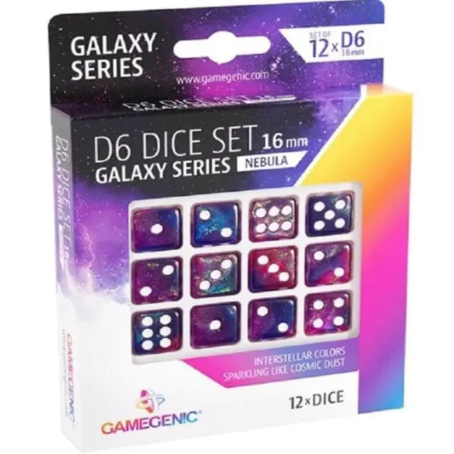 Gamegenic Galaxy Nebula D6 Würfelset 16 mm 12-teilig