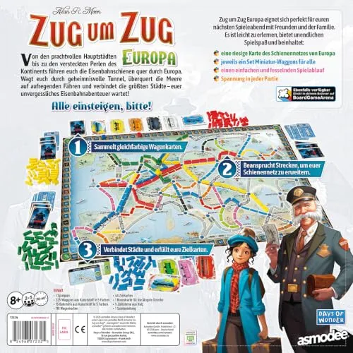 Days of Wonder Zug um Zug Europa Refresh Brettspiel