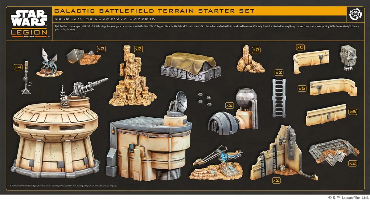 Asmodee Star Wars Legion Galactic Battlefield Geländeset