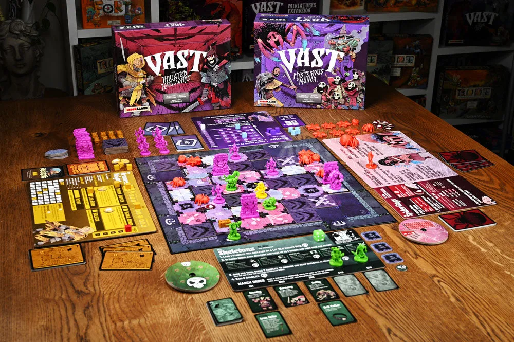 Leder Games Vast Mysterious Manor Bundle Brettspiel + Minis
