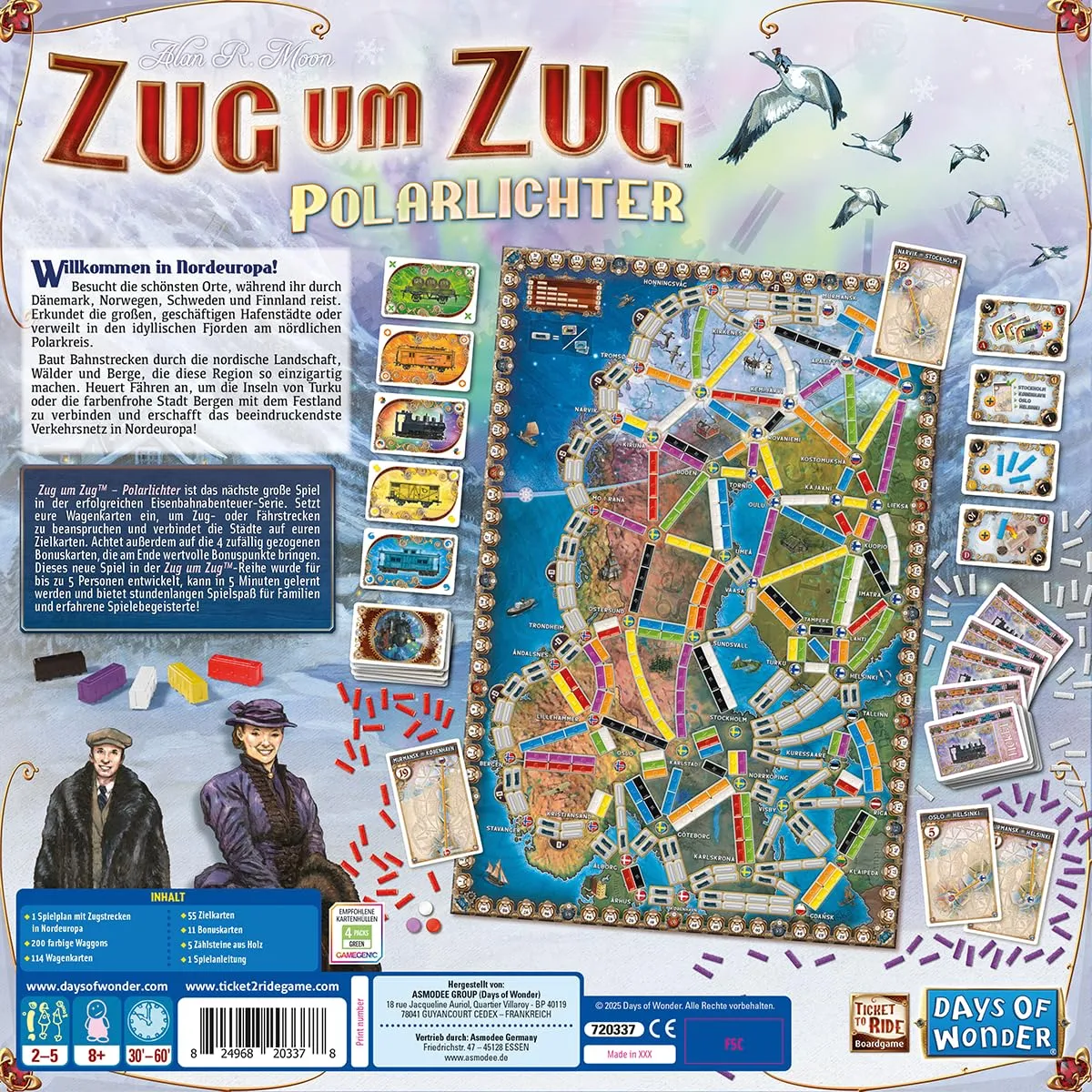 Days of Wonder Zug um Zug Polarlichter Brettspiel Deutsch