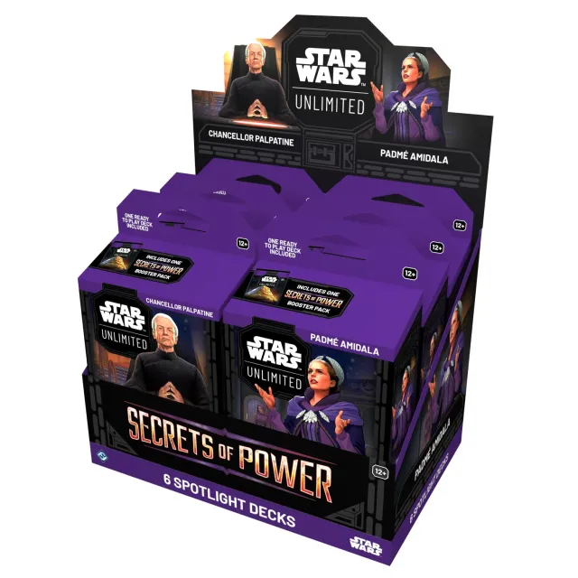 Asmodee Star Wars Unlimited Secrets of Power Spotlight Display 6 Decks