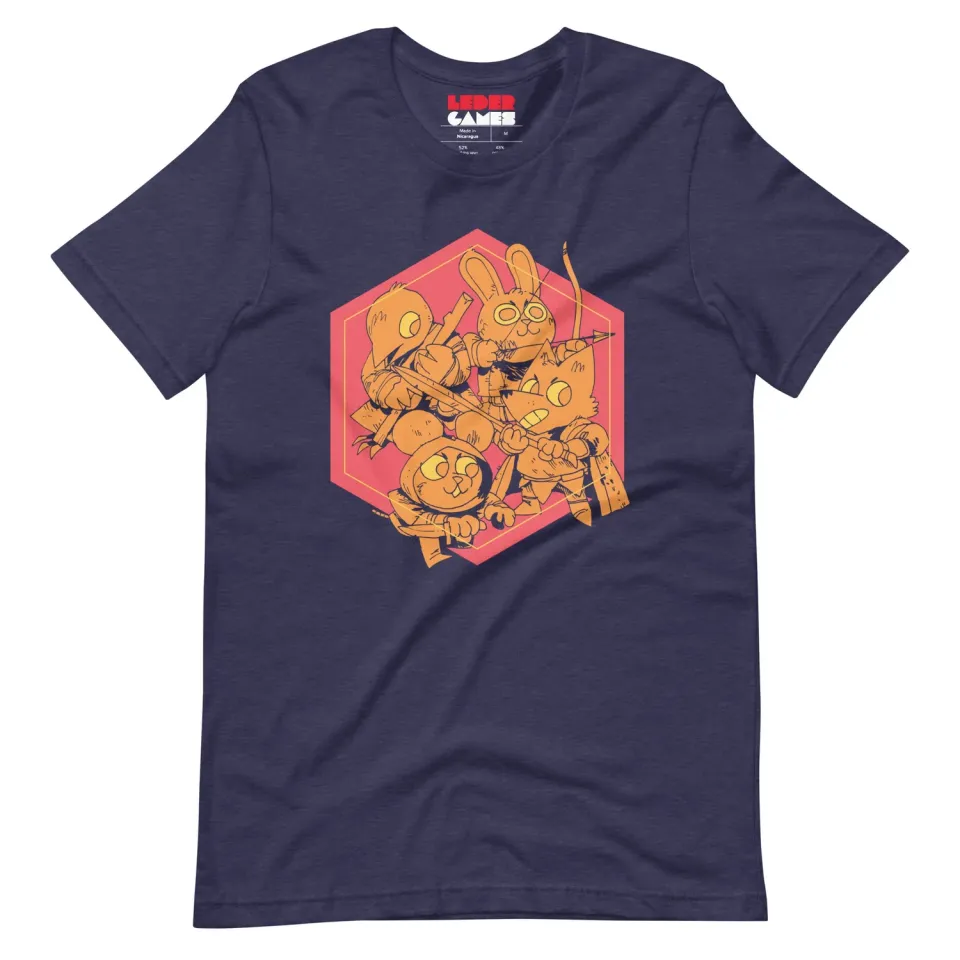 Leder Games Root Woodland Alliance T-Shirt Heather Navy Baumwolle