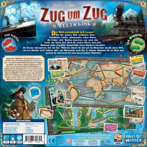 Asmodee Zug um Zug Weltreise Brettspiel deutsch Familie