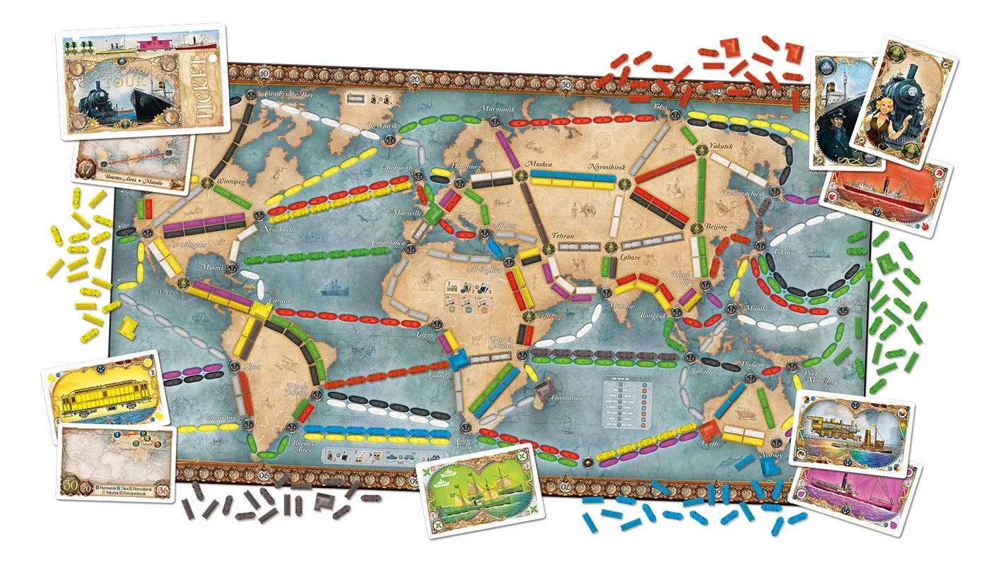 Asmodee Zug um Zug Weltreise Brettspiel deutsch Familie
