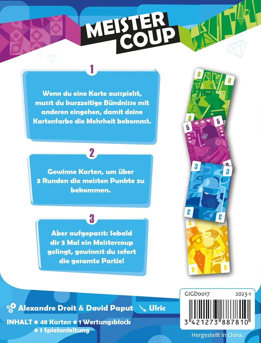Funny Fox Meistercoup Kartenspiel Deutsch 3-6 Spieler