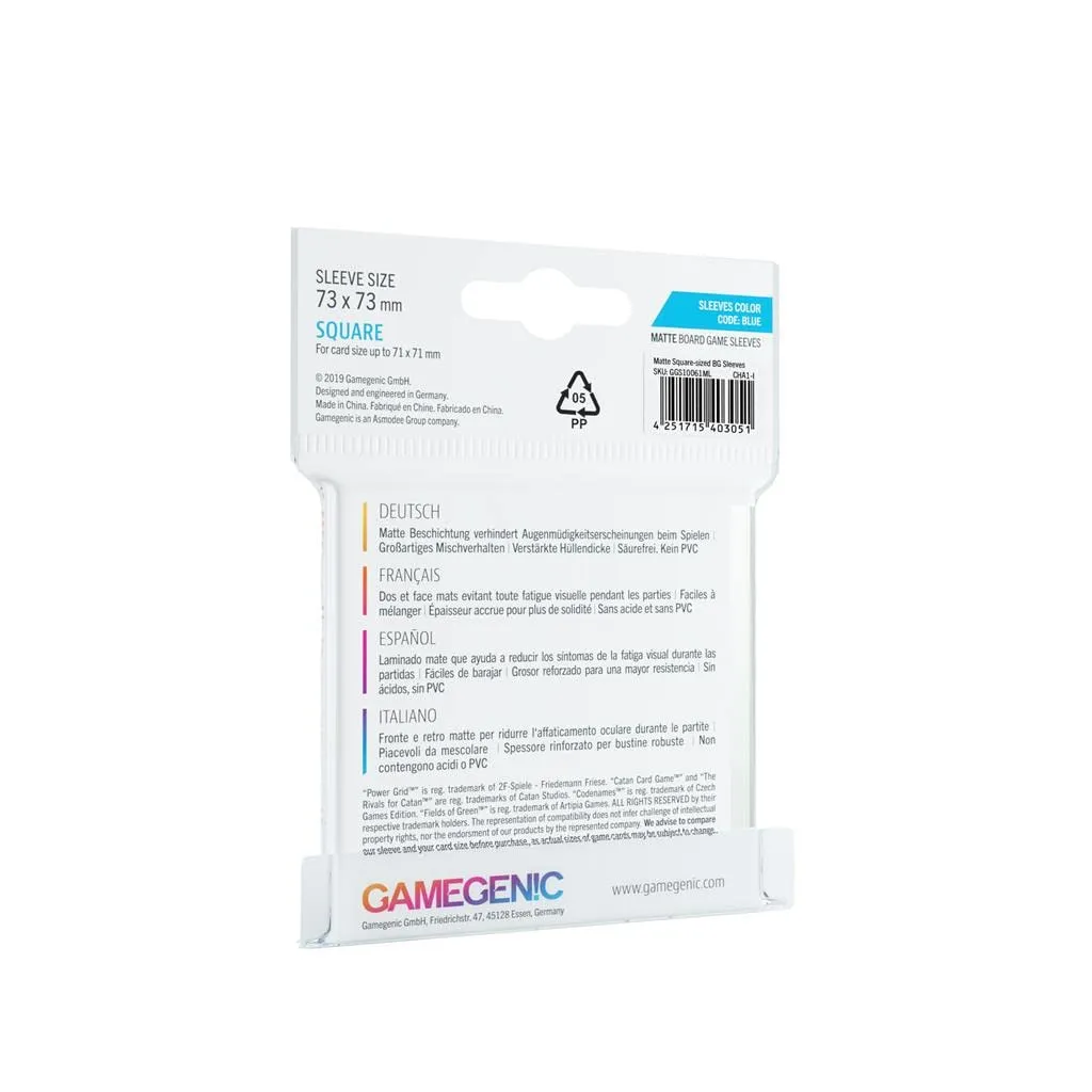 Gamegenic Matte Square Sleeves 73x73mm Kartenhüllen 50 Stück