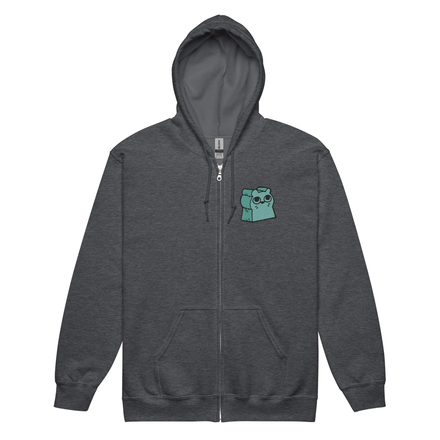 Leder Games Root Riverfolk Meeple Zip-Hoodie schwarz bestickt