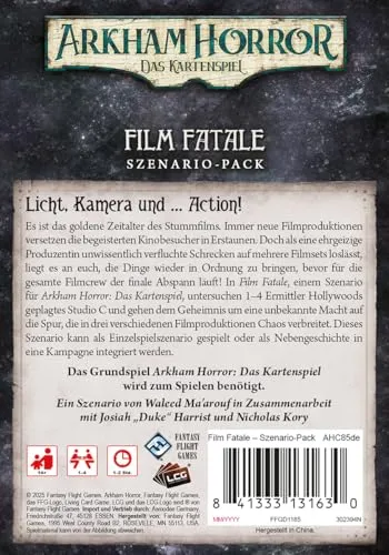 Asmodee Arkham Horror Film Fatale Szenario-Erweiterung Deutsch