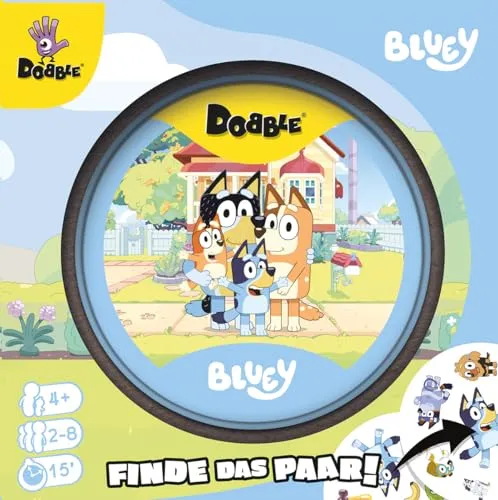 Dobble Bluey Kartenspiel Metalldose für Reaktionsspiel