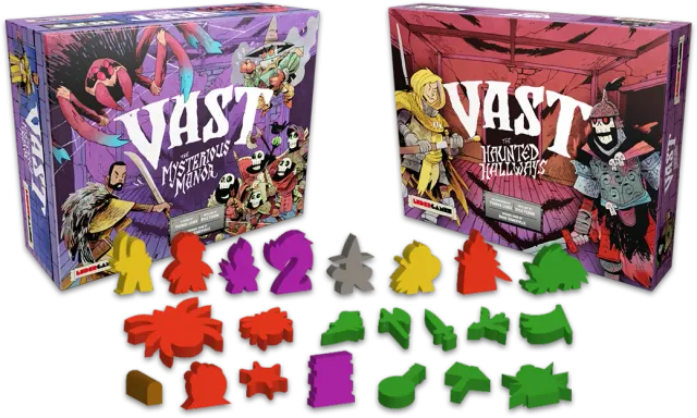 Leder Games Vast Mysterious Manor Bundle Brettspiel + Minis