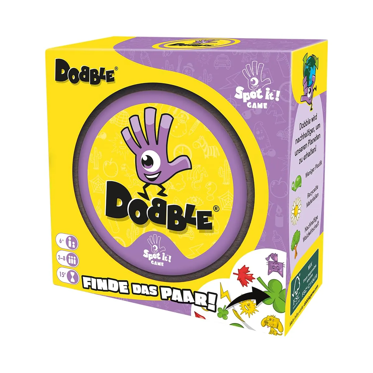 Asmodee Dobble Classic Kartenspiel Eco-Sleeve Symbole