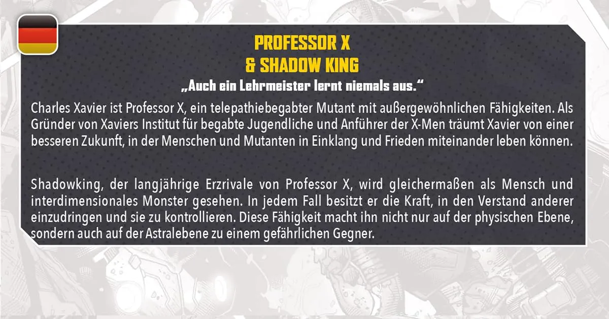 Marvel Crisis Protocol Professor X Shadow King Erweiterung deutsch