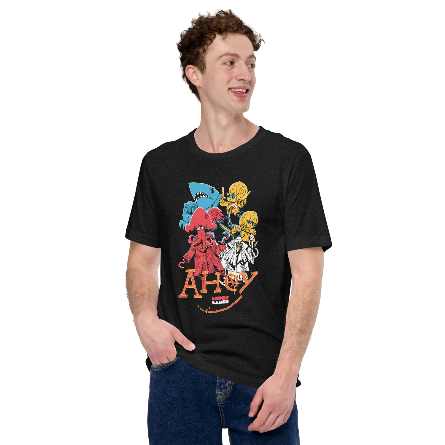 Leder Games Ahoy Tee T-Shirt Black Heather