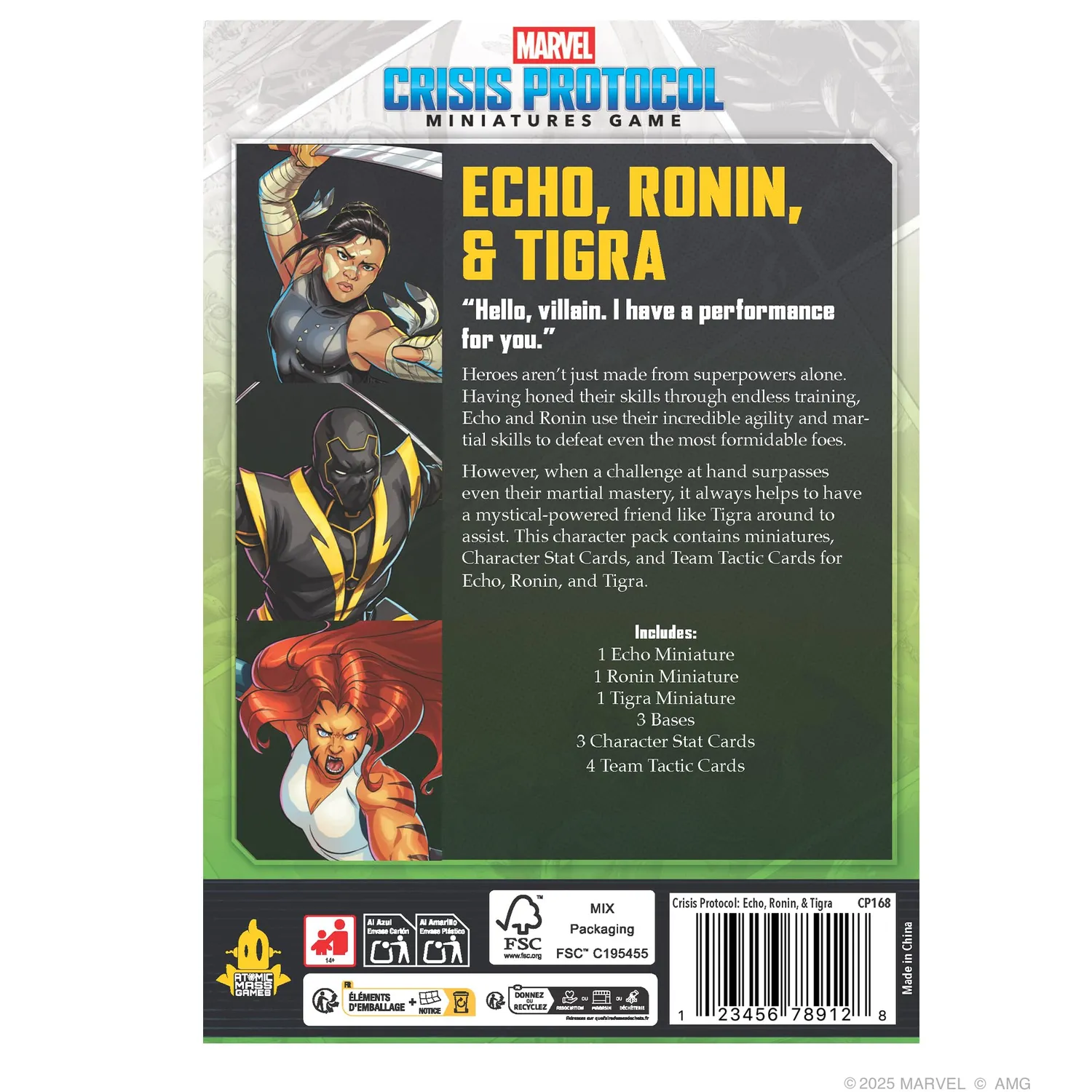 Asmodee Marvel Crisis Protocol Echo Ronin Tigra Charakterpack 3 Figuren