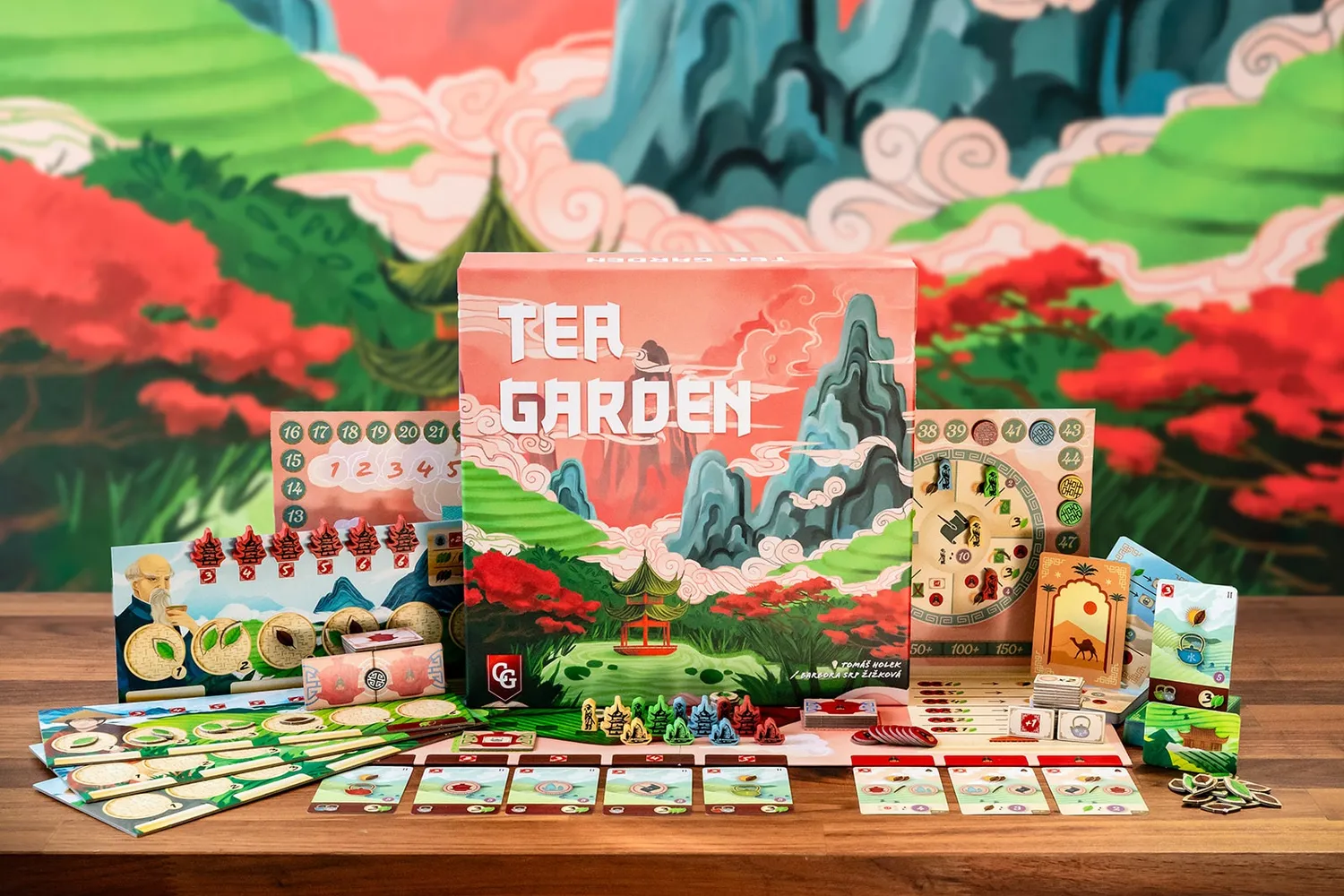 Capstone Tea Garden Brettspiel Deckbuilding Tee-Thema