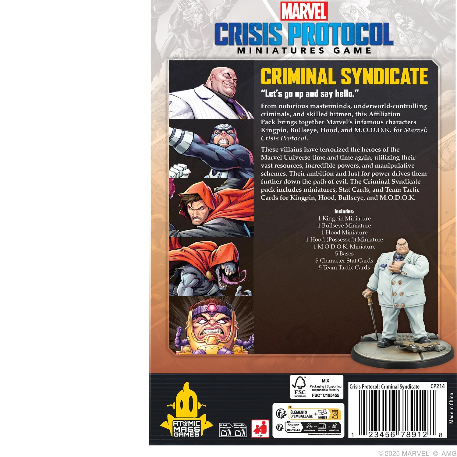 Marvel Crisis Protocol Criminal Syndicate Erweiterung Affiliation Pack