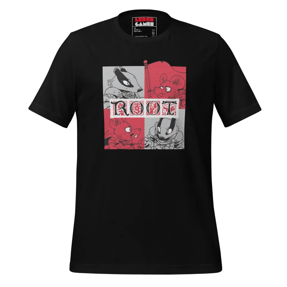 Leder Games Root Marauder Factions Tee Schwarz M