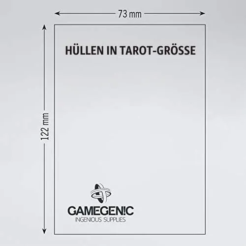 Gamegenic Matte Tarot Kartenhüllen 50 Stück transparent matt