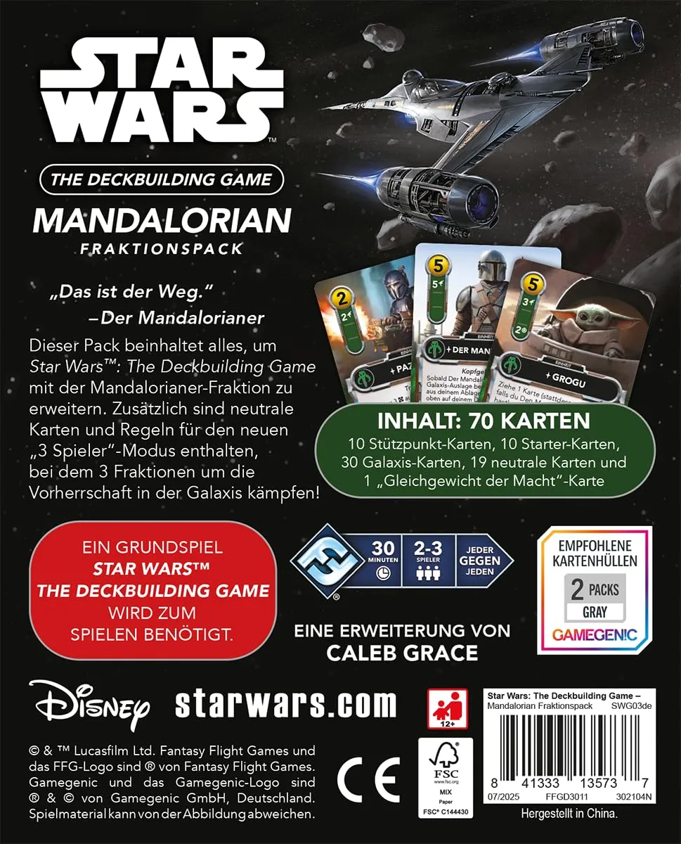 Asmodee Star Wars Deckbuilding Mandalorian Erweiterung 3 Spieler