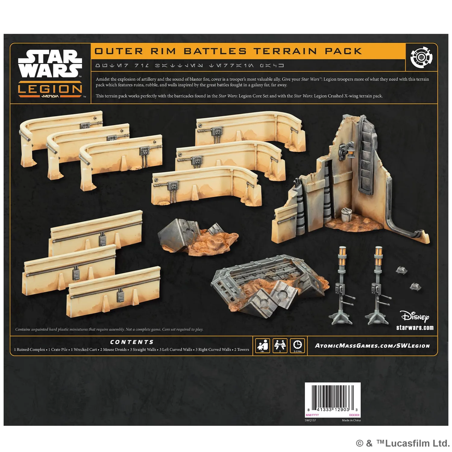 Asmodee Star Wars: Legion Outer Rim Battles Geländeset Deckung