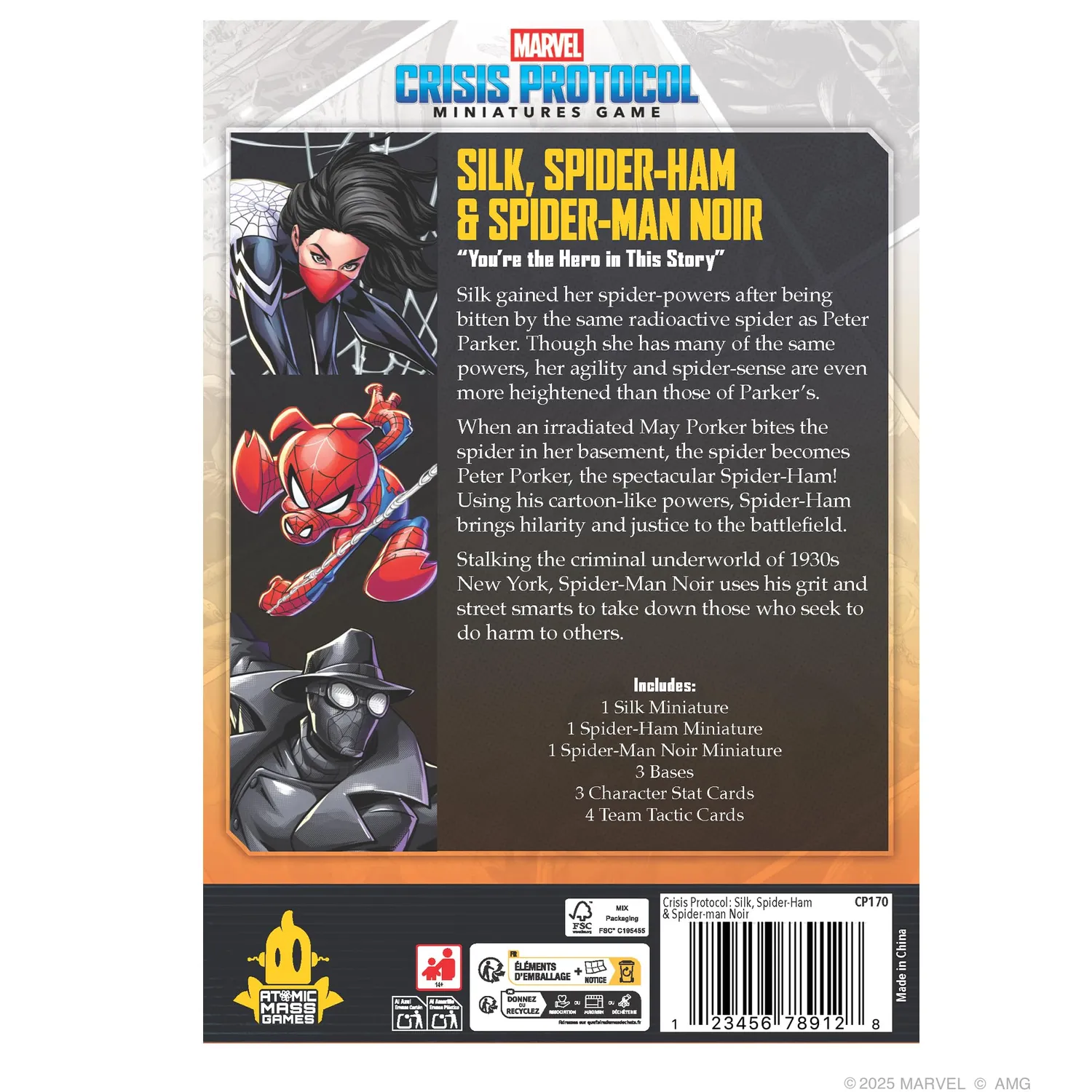 Marvel Crisis Protocol Silk Spider-Ham Spider-Man Noir Pack