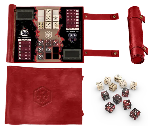 Cult of the Lamb Knucklebones Würfelspiel 2 Spieler Reise-Edition