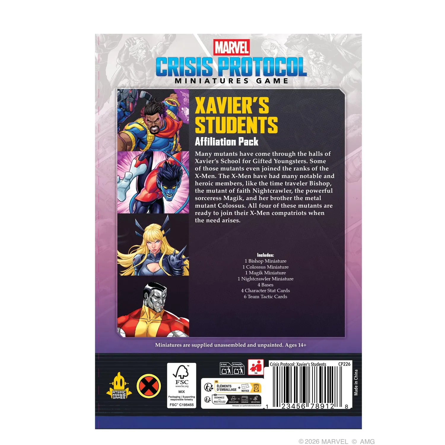Asmodee Marvel Crisis Protocol Xaviers Students Affiliation Pack