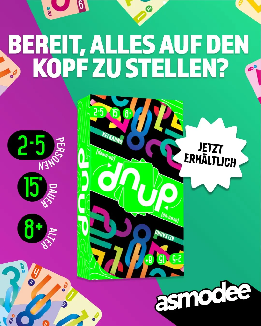Asmodee dnup Kartenspiel 2-5 Spieler Wende-Karten