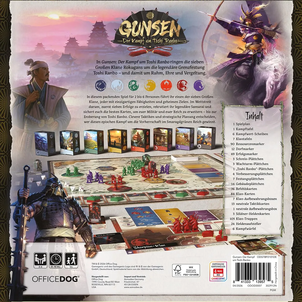 Asmodee Gunsen Kampf um Toshi Ranbo Kennerspiel Deutsch