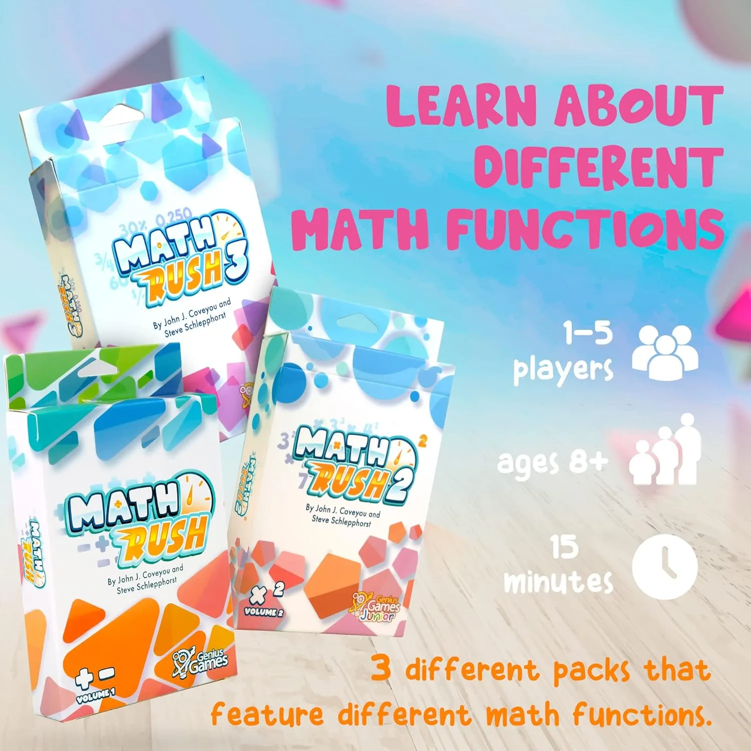 Genius Games Math Rush Bundle Kartenspiel Addition bis Brüche