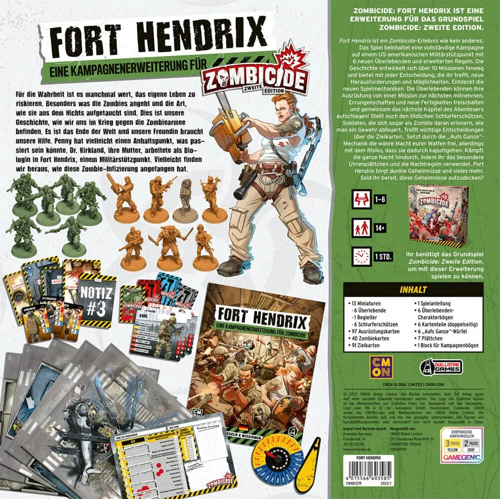 Zombicide 2. Edition Fort Hendrix Erweiterung Kampagne deutsch