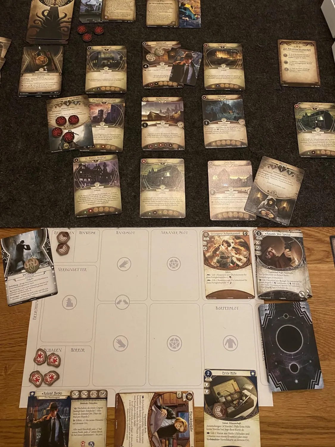Arkham Horror LCG Grundspiel Kartenspiel Alte Auflage kooperativ