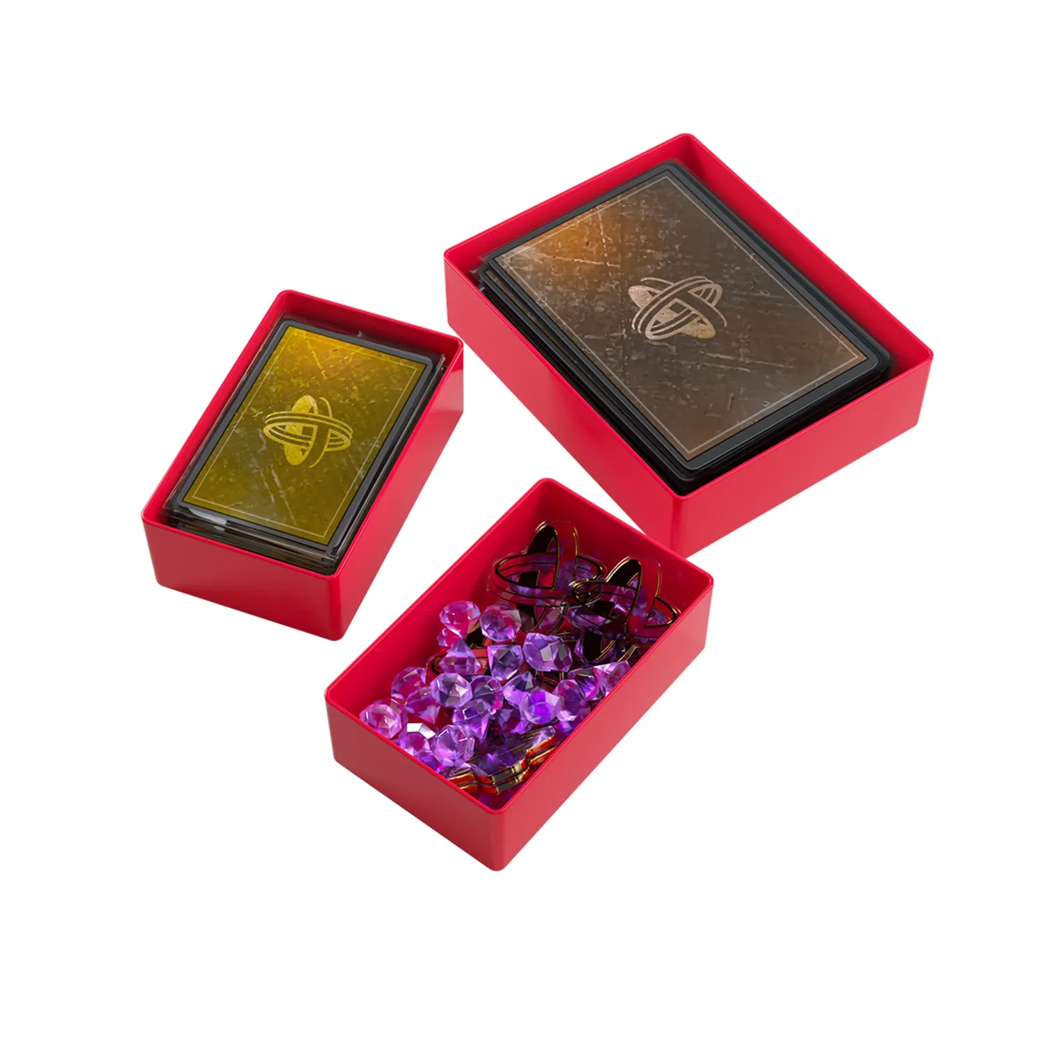 Gamegenic Token Silo Card Add-On Fächer Rot 3er-Set