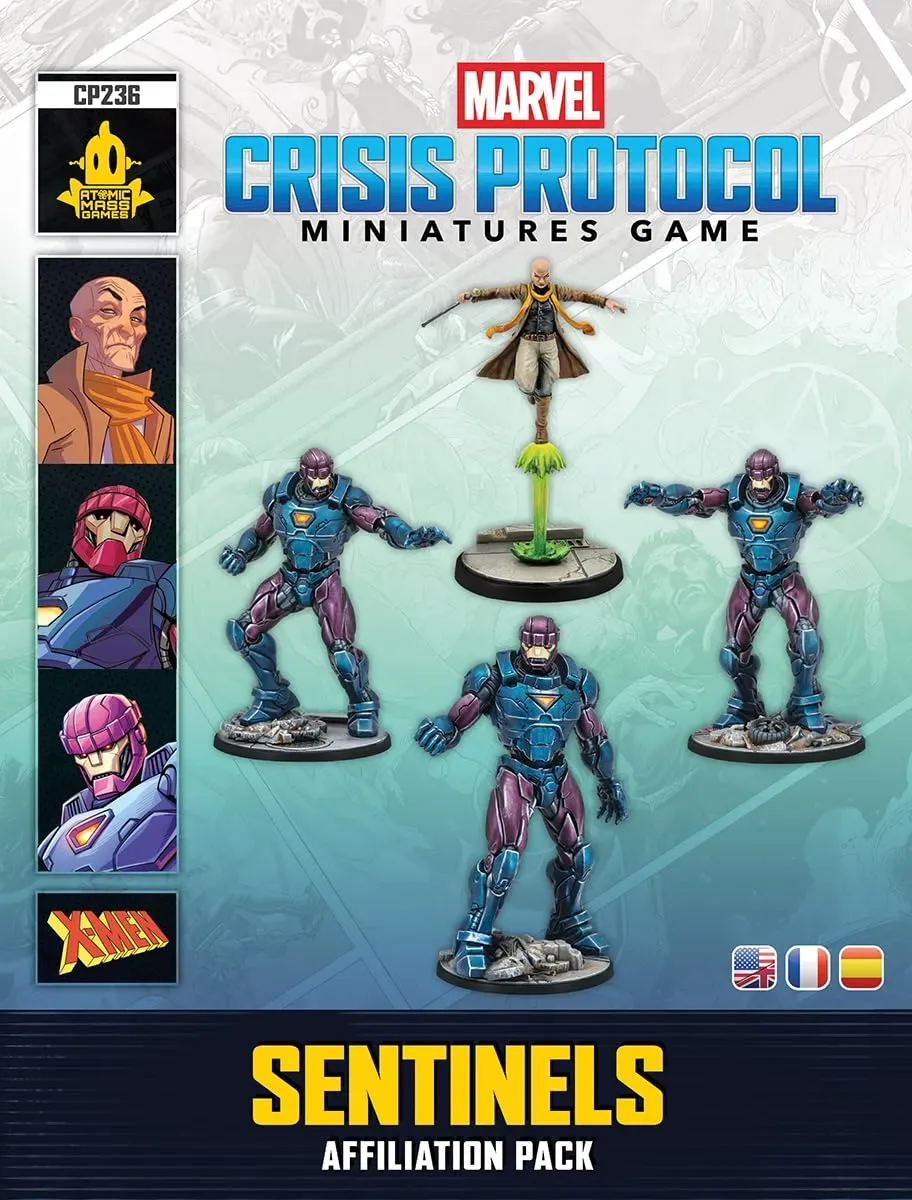 Asmodee Marvel Crisis Protocol Sentinels Affiliation Pack Tabletop