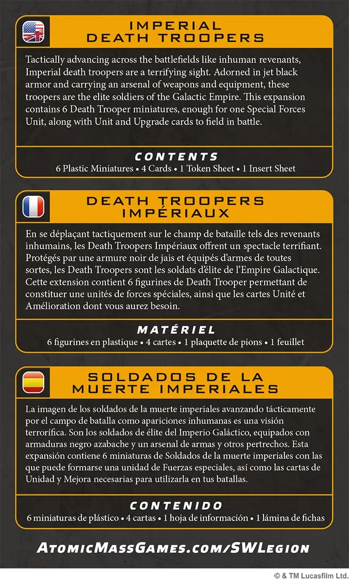 Asmodee Star Wars Legion Imperial Death Troopers Erweiterung Elite