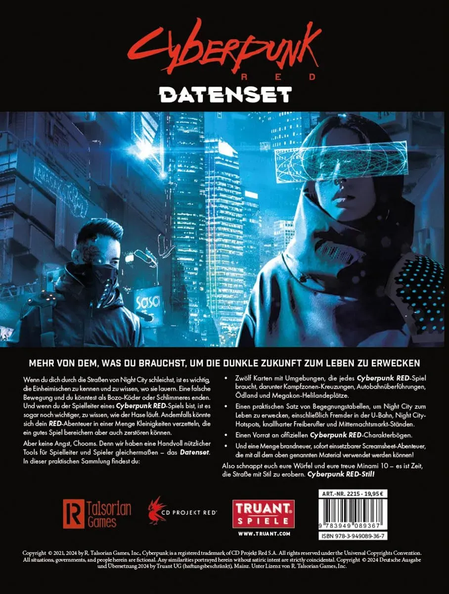 Cyberpunk RED Datenset Spielleiterschirm Zubehör