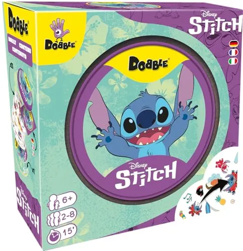 Dobble Disney Stitch Kartenspiel Metalldose Reaktion