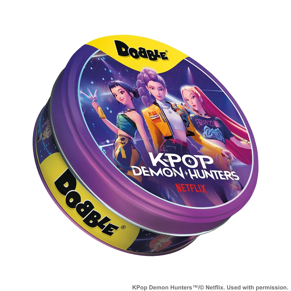 Asmodee Dobble K-Pop Demon Hunters Kartenspiel Blechdose