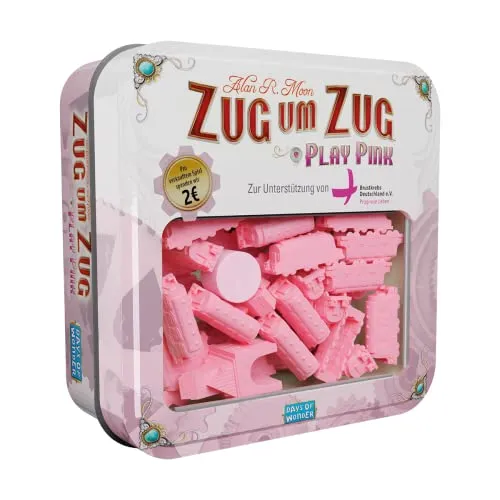 Asmodee Zug um Zug Play Pink Erweiterung Familienspiel rosa Züge