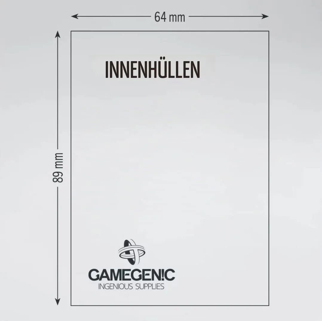 Gamegenic Matte Double Sleeving Pack 100 Kartenhüllen Schwarz Matt