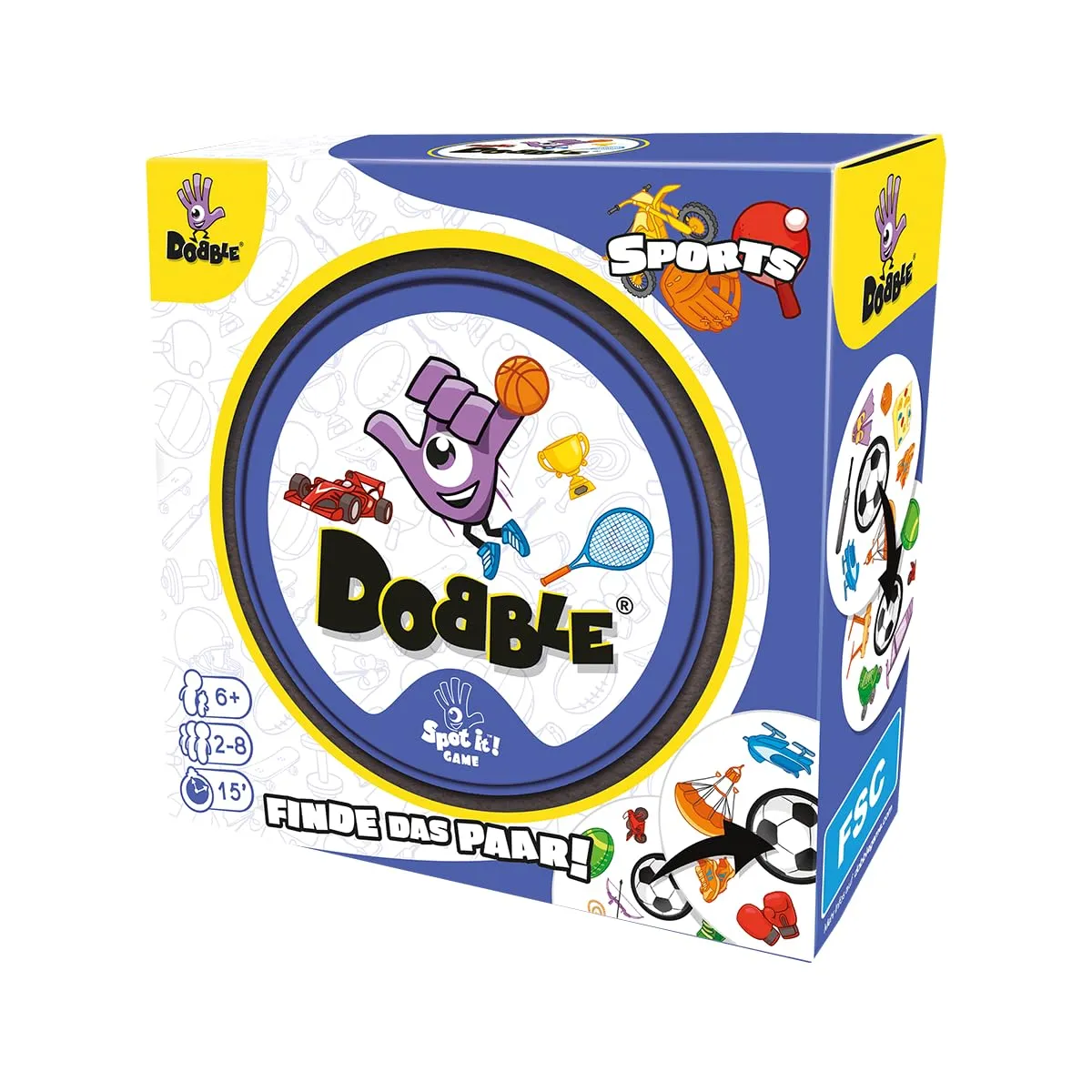 Dobble Sports Kartenspiel Metalldose 2-8 Spieler Deutsch