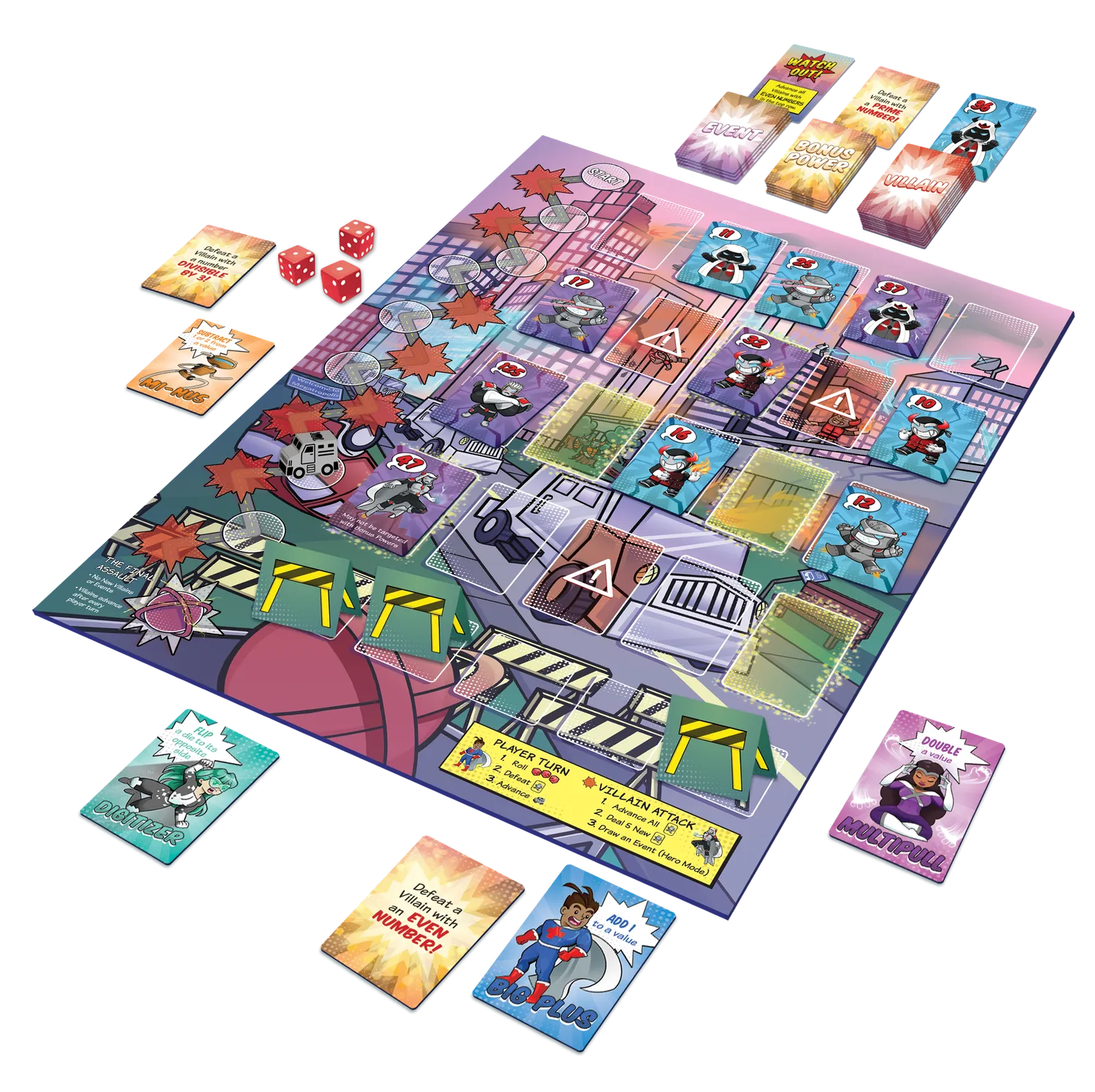 Genius Games Outnumbered Brettspiel Helden Mathe