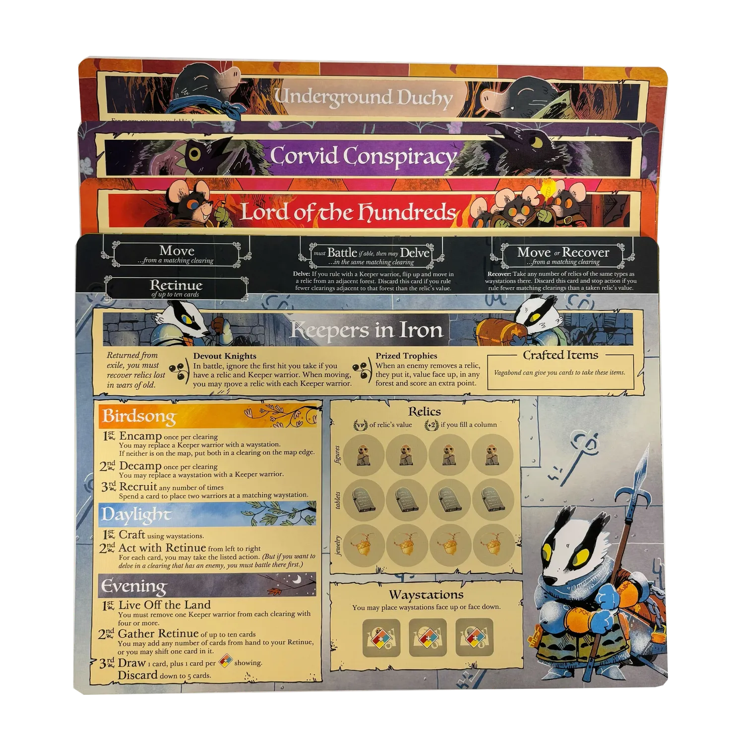 Leder Games Root Cardstock Faction Board Pack 14-teilig