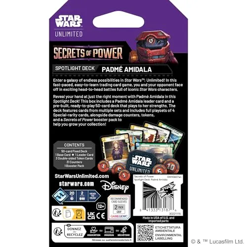 Star Wars Unlimited Secrets of Power Spotlight Deck Padmé TCG