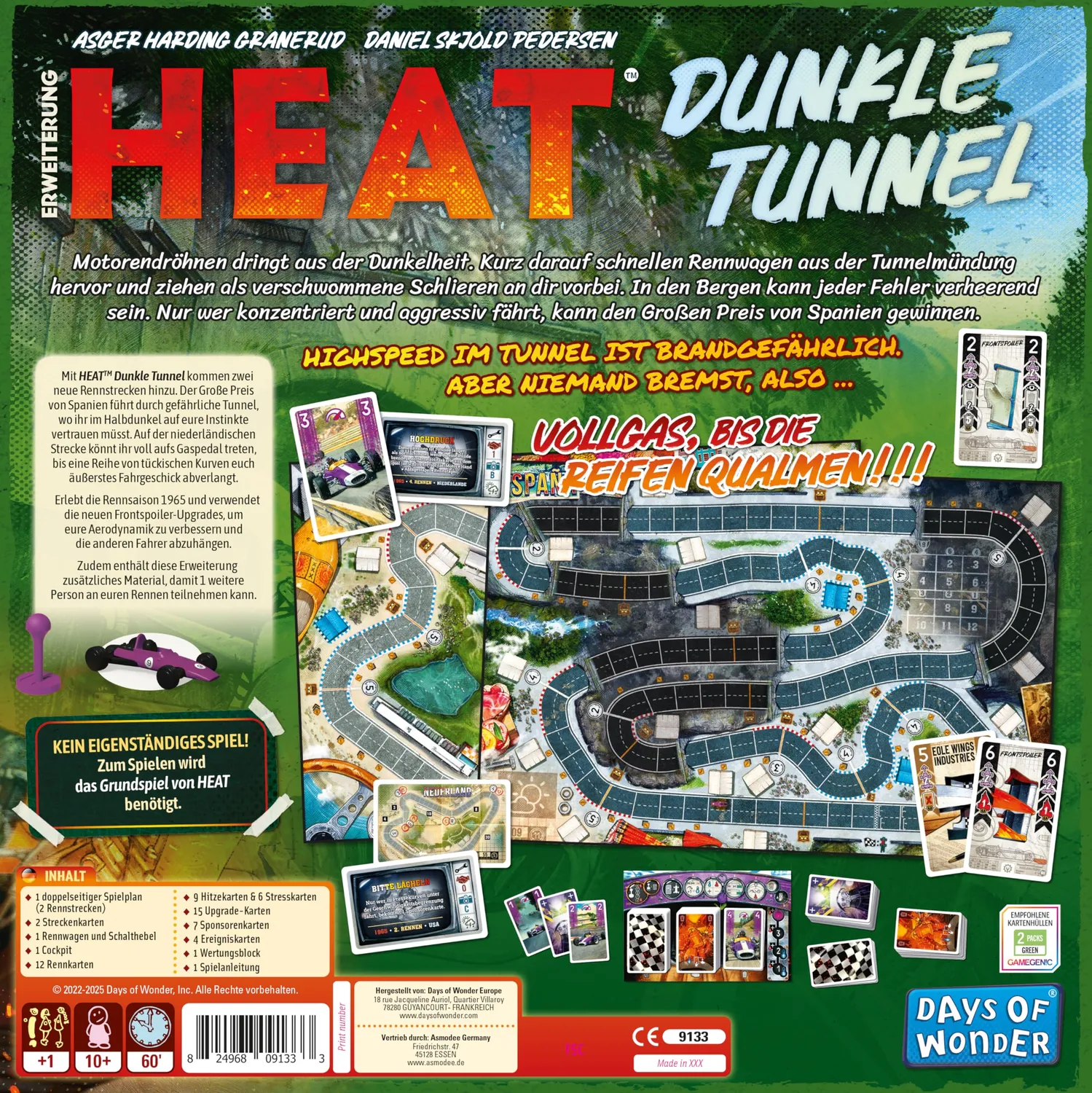 Asmodee Heat Dunkle Tunnel Erweiterung für 7 Spieler Tunnel