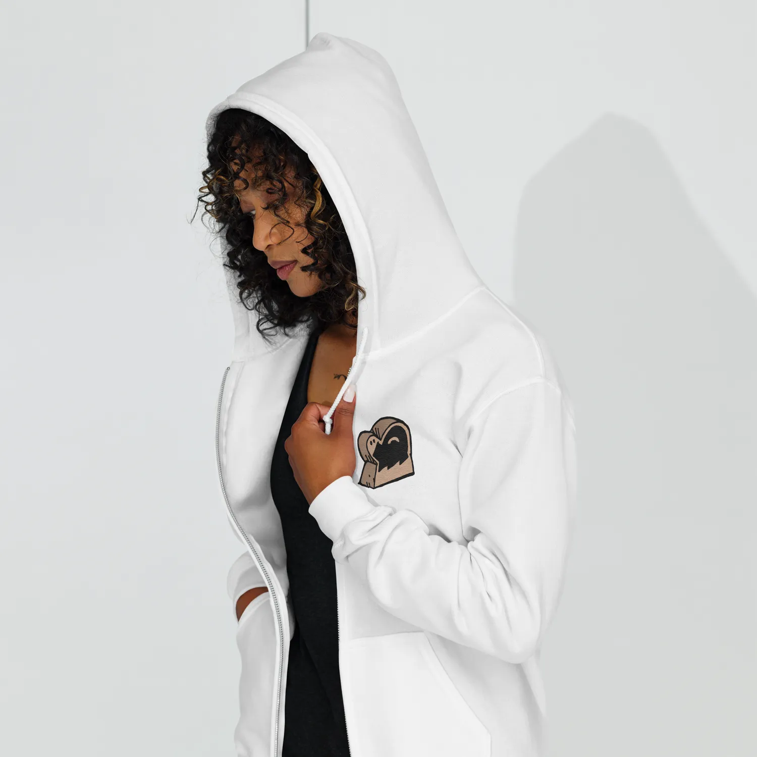 Leder Games Root Underground Duchy Zip-Hoodie Schwarz Baumwolle